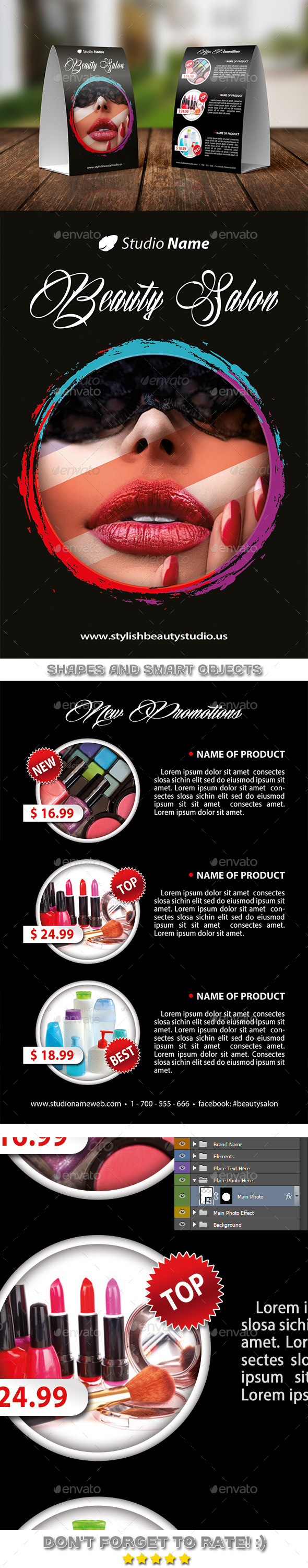 GraphicRiver Stylish Beauty Salon Table Tent Template 03 11266081 GraphicRiver Stylish Beauty Salon Table Tent Template 03 11266081