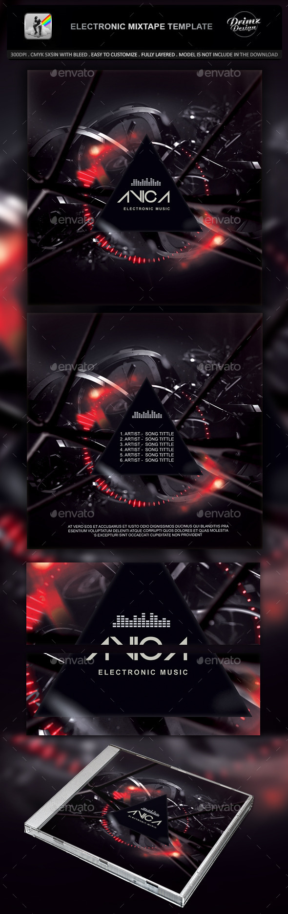 GraphicRiver Electronic Mixtape Template 11266267 GraphicRiver Electronic Mixtape Template 11266267