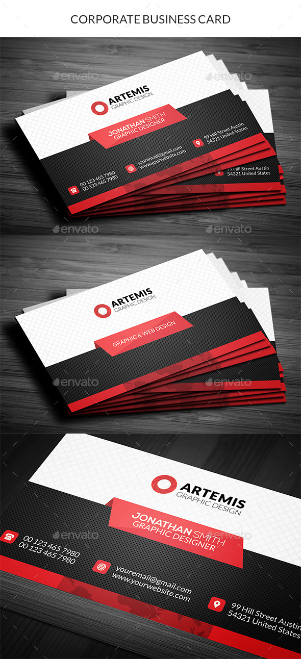 GraphicRiver Corporate Business Card 11266422 GraphicRiver Corporate Business Card 11266422