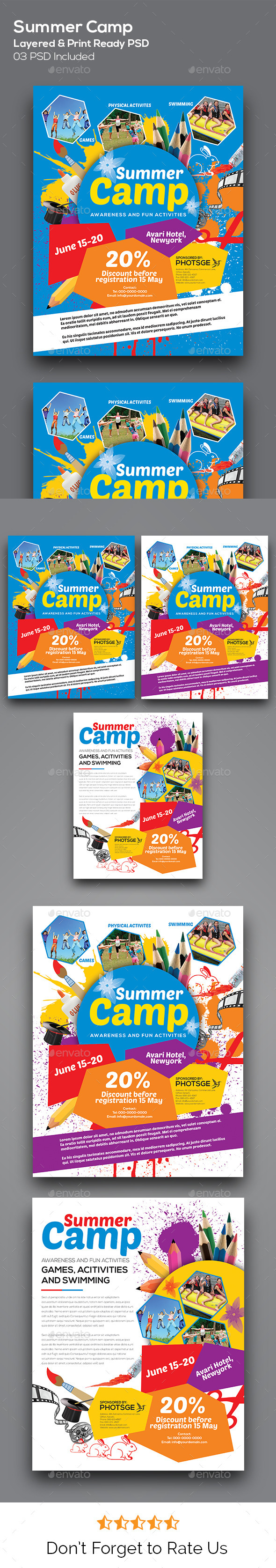 Kids Summer Camp Flyers