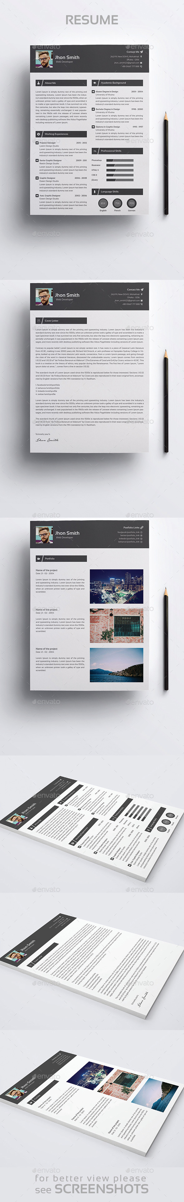 GraphicRiver Resume 11267957 GraphicRiver Resume 11267957