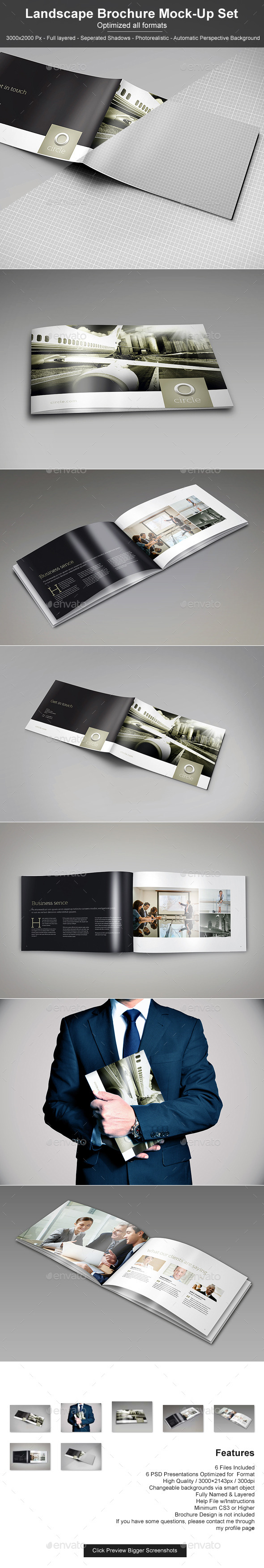 GraphicRiver Landscape Brochure Mock-Up Set 2 11269351 GraphicRiver Landscape Brochure Mock-Up Set 2 11269351