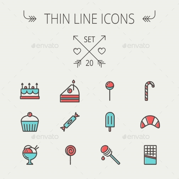 GraphicRiver Food Thin Line Icon Set 11269522 GraphicRiver Food Thin Line Icon Set 11269522