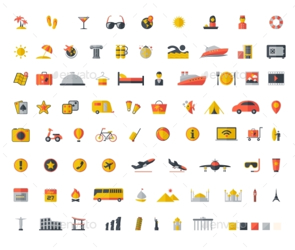 GraphicRiver Travel Flat Icon Set 11269718 GraphicRiver Travel Flat Icon Set 11269718