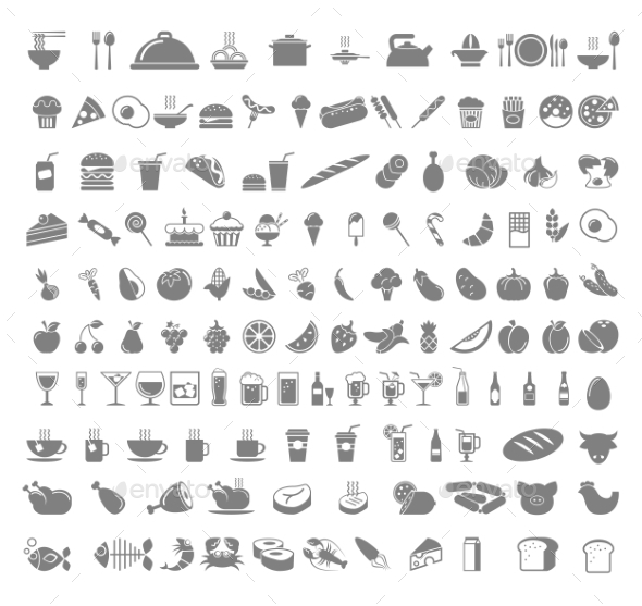 GraphicRiver Food and Beverages Icons 11269728 GraphicRiver Food and Beverages Icons 11269728