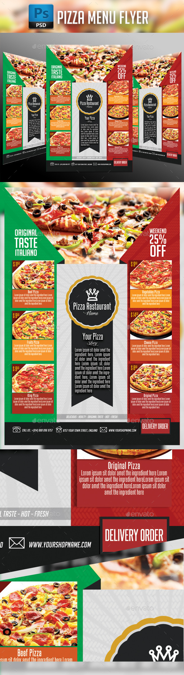 Pizza Flyer Menu (Food Menus)