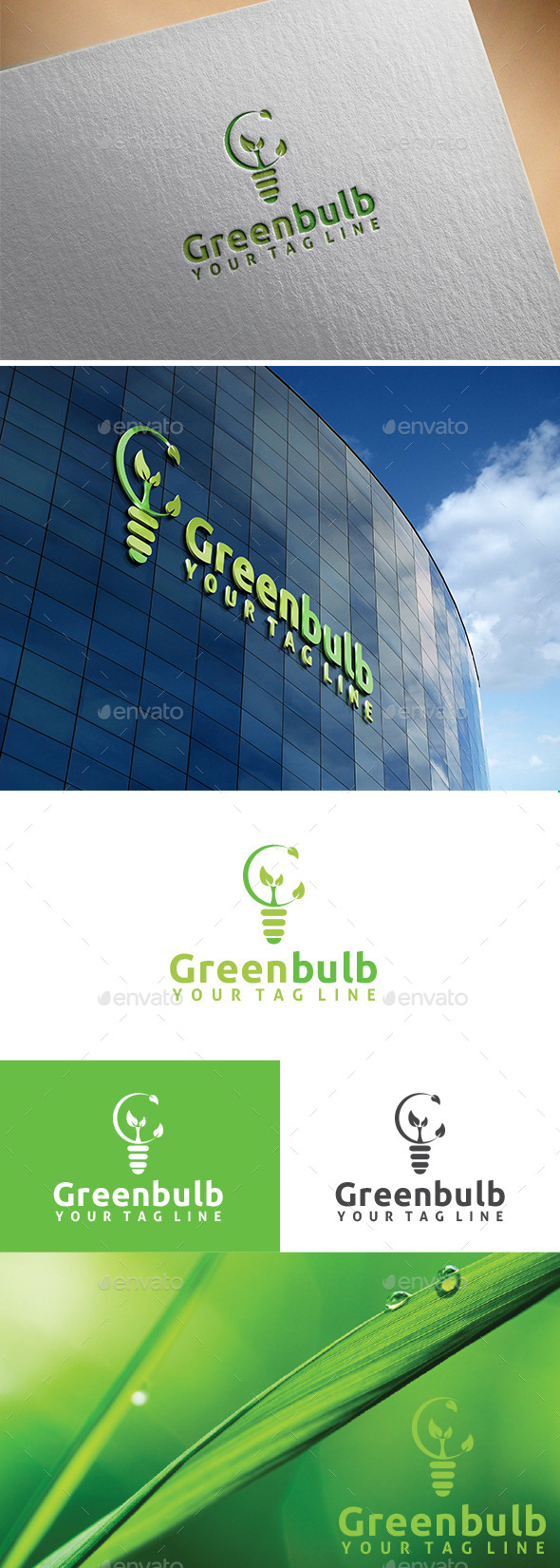 GraphicRiver Green Bulb Logo 11270386 GraphicRiver Green Bulb Logo 11270386