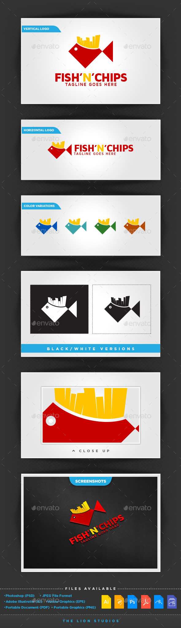 GraphicRiver Fish n Chips Logo Template 11270999 GraphicRiver Fish n Chips Logo Template 11270999