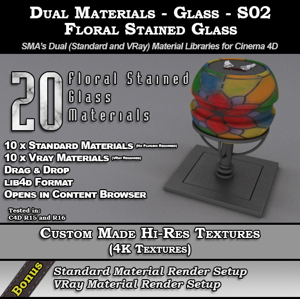 3DOcean SMA s Dual Materials Glass S02 Floral 11271047 3DOcean SMA s Dual Materials Glass S02 Floral 11271047