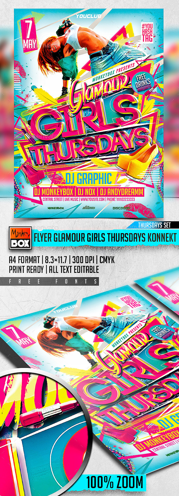 GraphicRiver Flyer Glamour Girls Thursdays Konnekt 11271895 GraphicRiver Flyer Glamour Girls Thursdays Konnekt 11271895
