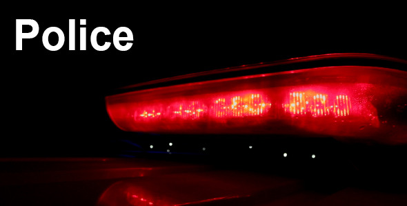 Stock Footage Video Police Siren in the Night