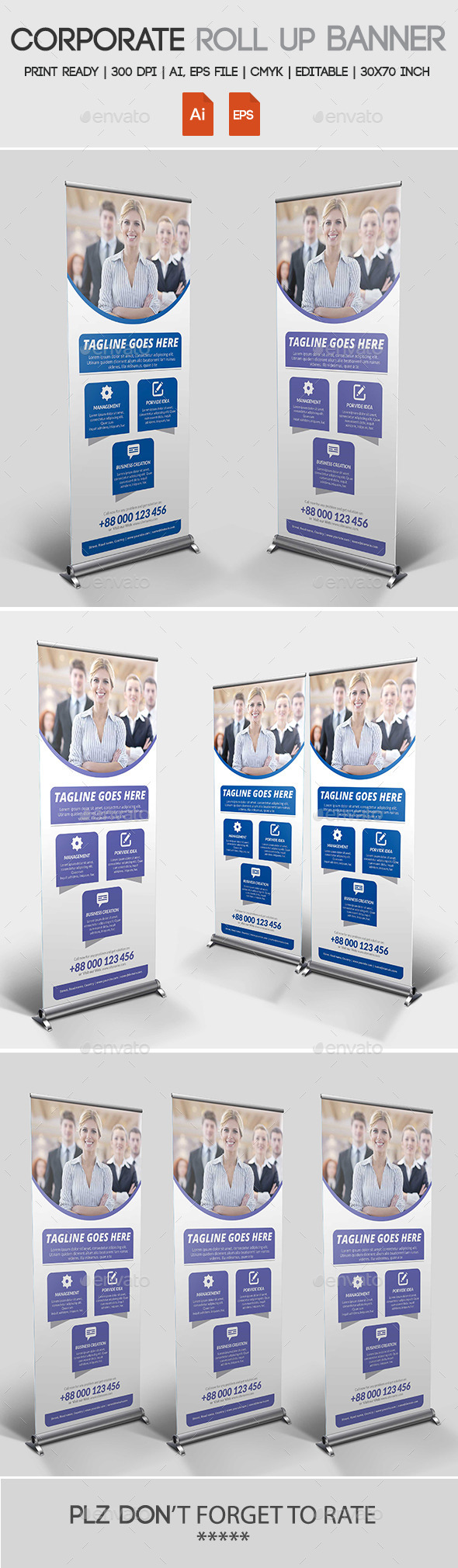 GraphicRiver Corporate Roll up Banner 11272965 GraphicRiver Corporate Roll up Banner 11272965