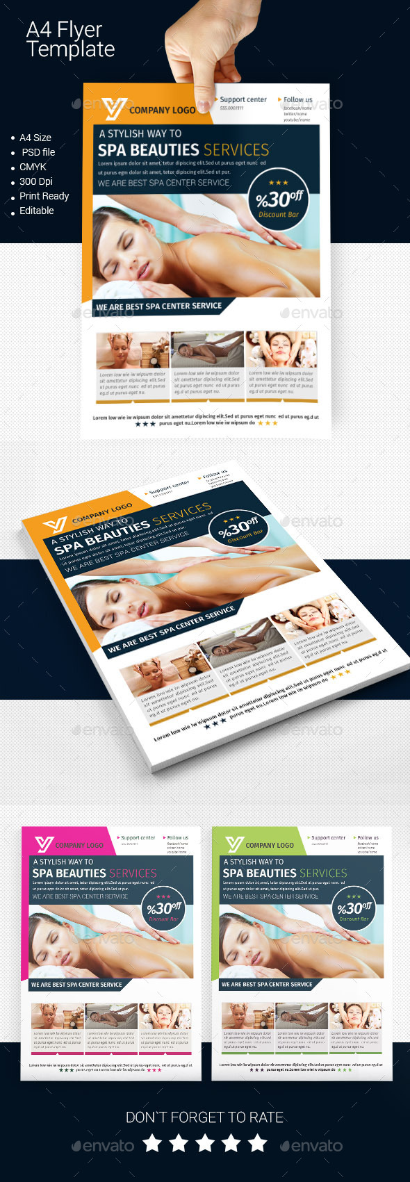 GraphicRiver Spa Wellness Center Postcard Template 11273125 GraphicRiver Spa Wellness Center Postcard Template 11273125