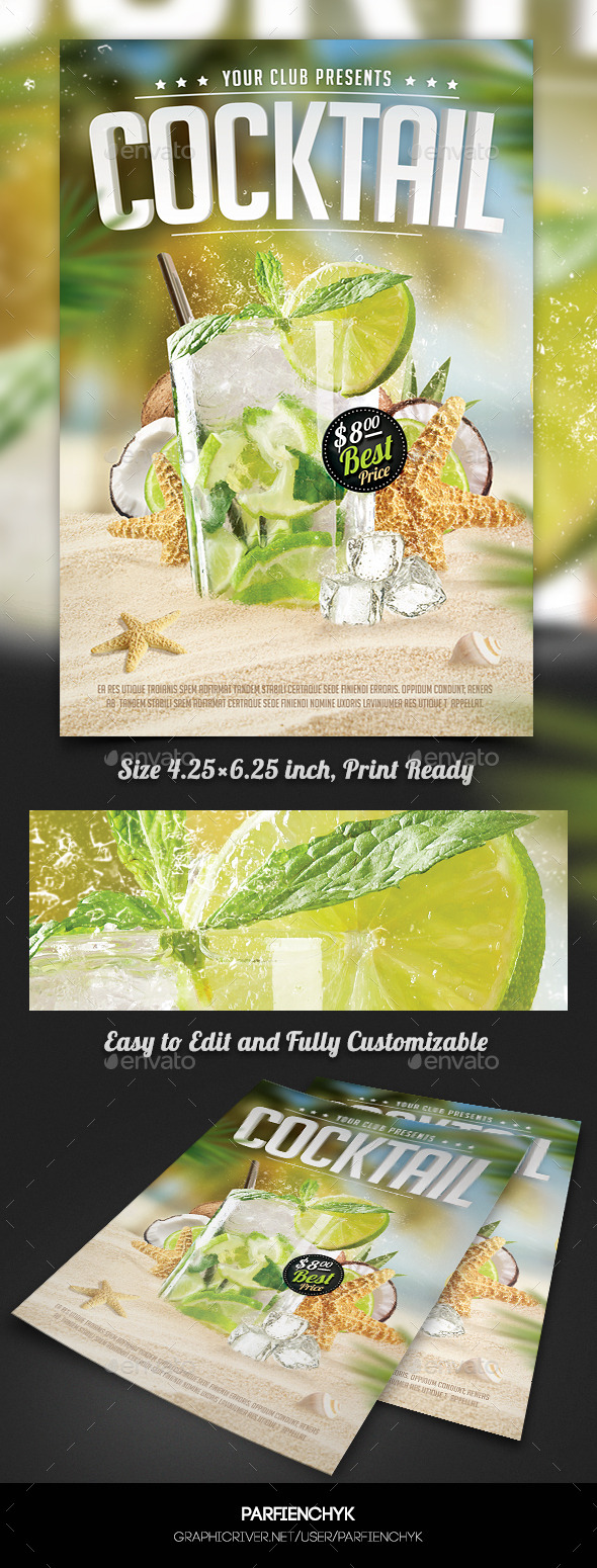 GraphicRiver Cocktail Party Flyer Template 11273767 GraphicRiver Cocktail Party Flyer Template 11273767
