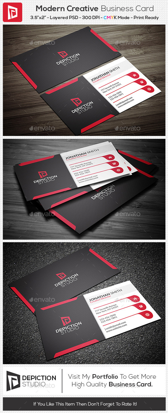 GraphicRiver Modern Creative Business Card 11273775 GraphicRiver Modern Creative Business Card 11273775