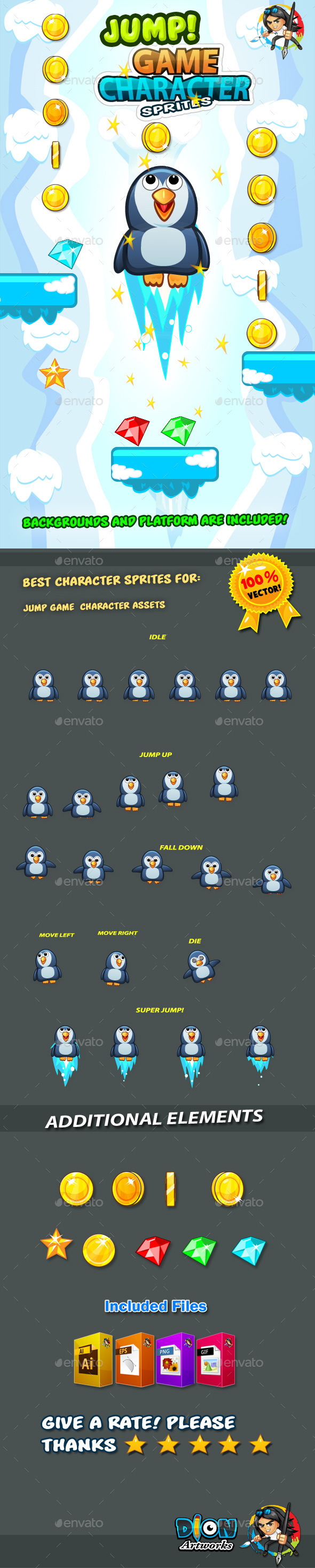 GraphicRiver Penguin Jump Game Character Sprites 16 11273961 GraphicRiver Penguin Jump Game Character Sprites 16 11273961
