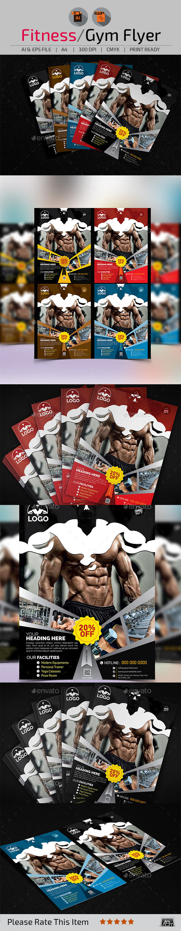 GraphicRiver Fitness Gym Flyer Template 11274211 GraphicRiver Fitness Gym Flyer Template 11274211