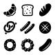 Bakery And Bread Icons Set