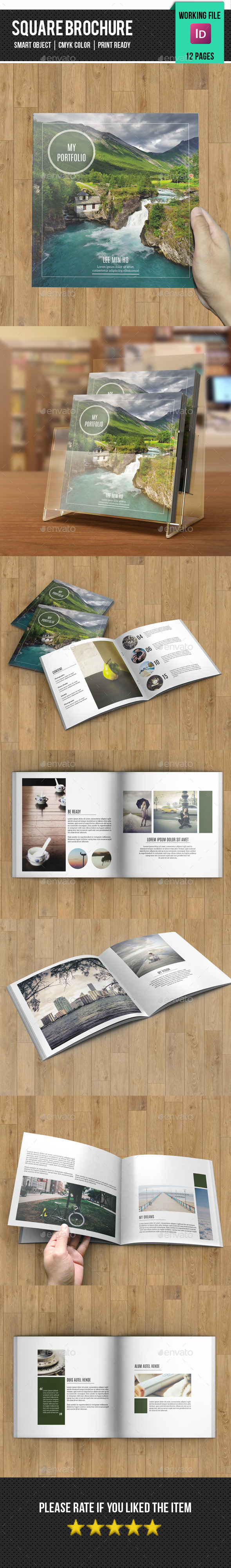 Square Bifold Brochure for Portfolio-v20 (Catalogs)