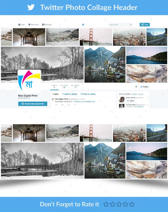 GraphicRiver Twitter Photo Collage Header 11275929 GraphicRiver Twitter Photo Collage Header 11275929