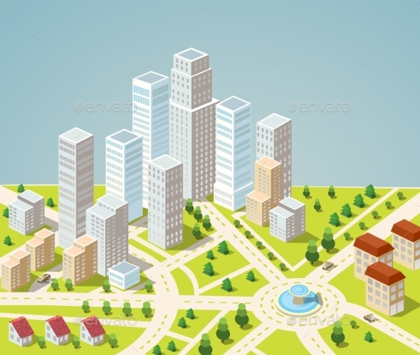 GraphicRiver Skyscrapers and Office Buildings 11277036 GraphicRiver Skyscrapers and Office Buildings 11277036
