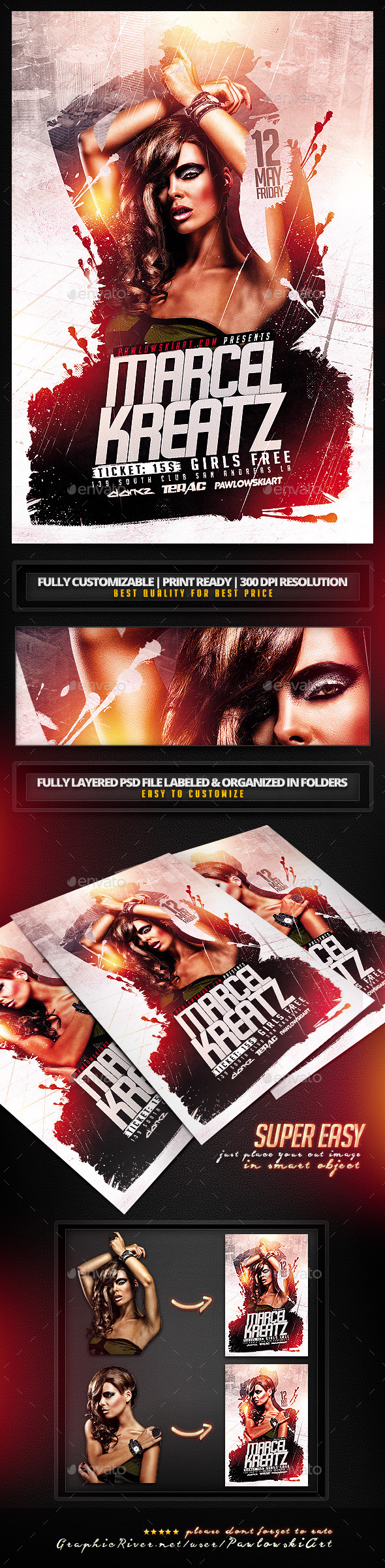 GraphicRiver Electro House DJ v2 Flyer PSD Template 11279130 GraphicRiver Electro House DJ v2 Flyer PSD Template 11279130