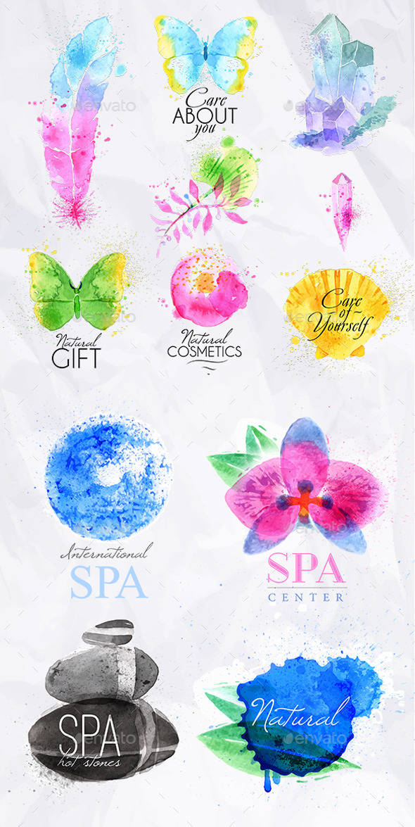 GraphicRiver Set Natural Spa 11279873 GraphicRiver Set Natural Spa 11279873