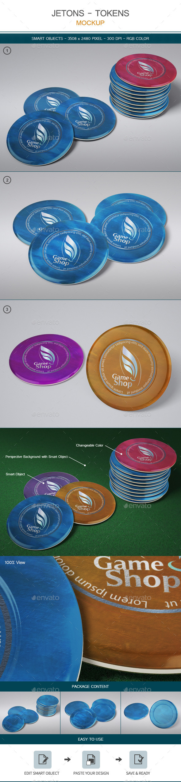 GraphicRiver Jetons Tokens Mock-up 11280061 GraphicRiver Jetons Tokens Mock-up 11280061