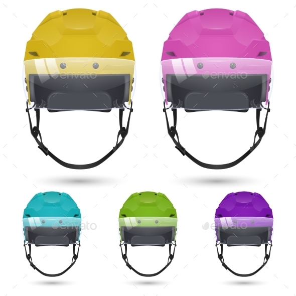 GraphicRiver Ice Hockey Helmets With Visor Isolated 11280118 GraphicRiver Ice Hockey Helmets With Visor Isolated 11280118