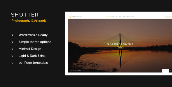 Shutter - Photography & Art WordPress Theme