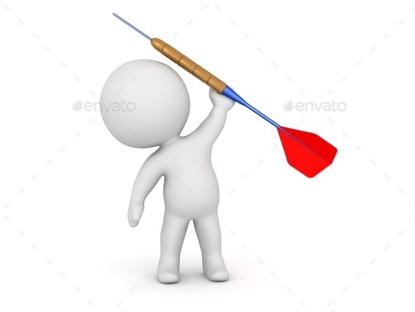 3D Character Holding Dart Arrow (Misc) Photo Download