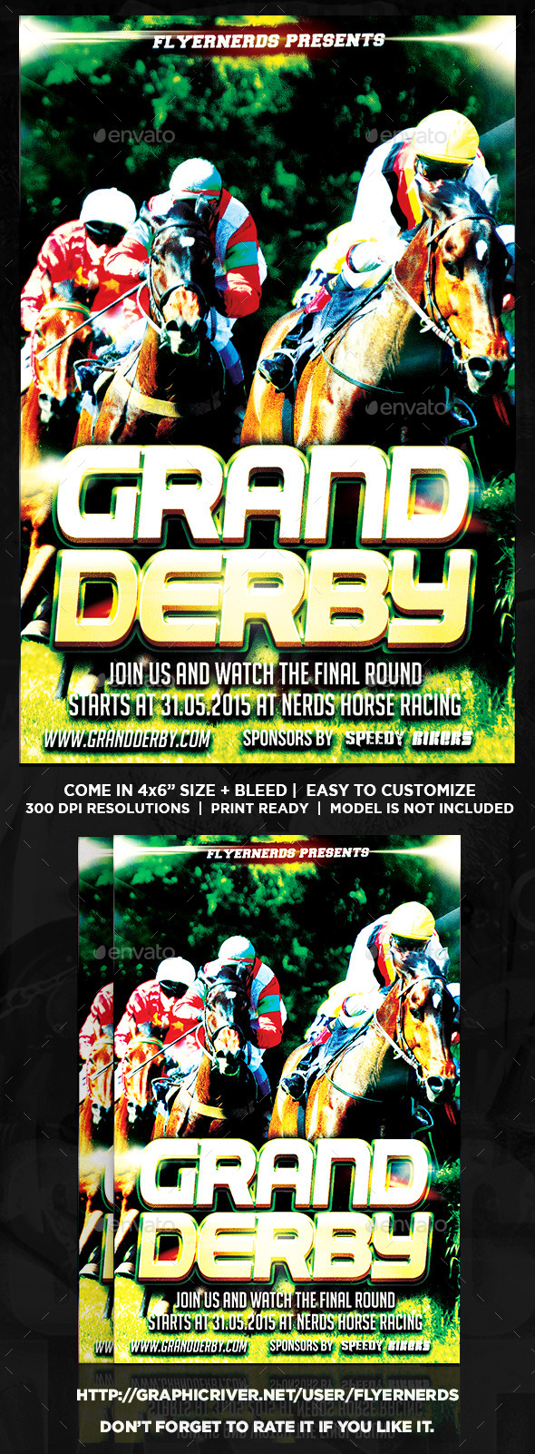 GraphicRiver Grand Derby Horse Racing Sports Flyer 11281889 GraphicRiver Grand Derby Horse Racing Sports Flyer 11281889