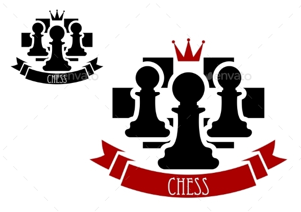 GraphicRiver Chess Emblem With Pawns On Chessboard Background 11281983 GraphicRiver Chess Emblem With Pawns On Chessboard Background 11281983