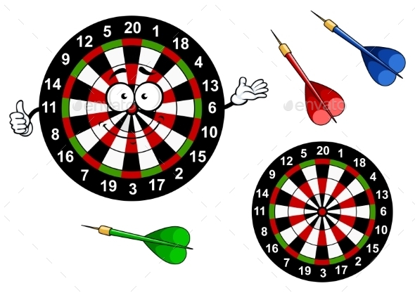 GraphicRiver Cartoon Dartboard Target Character With Colorful 11282129 GraphicRiver Cartoon Dartboard Target Character With Colorful 11282129