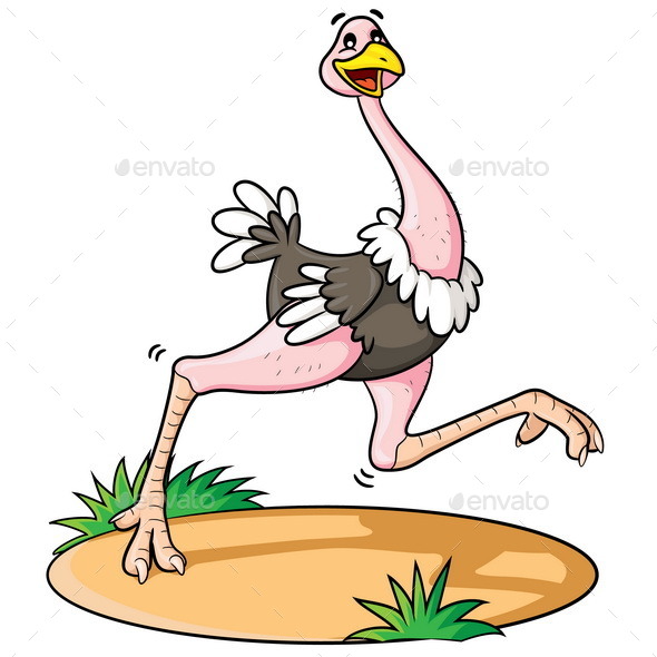 GraphicRiver Ostrich Cartoon 11282449 GraphicRiver Ostrich Cartoon 11282449