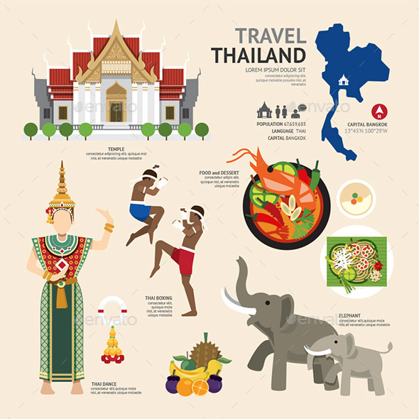 GraphicRiver Travel Concept Thailand Landmark Flat Icons Design 11284978 GraphicRiver Travel Concept Thailand Landmark Flat Icons Design 11284978