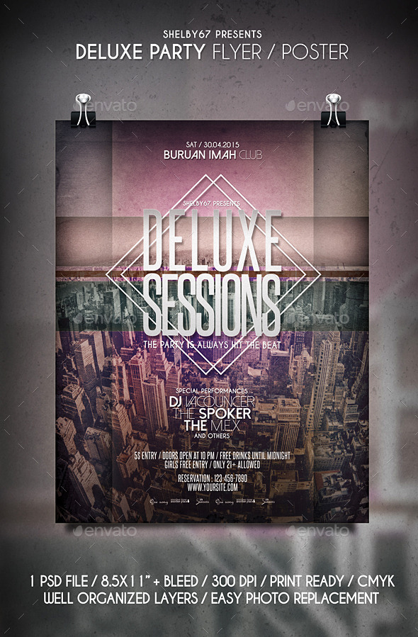 Deluxe Party Flyer / Poster (Clubs & Parties)