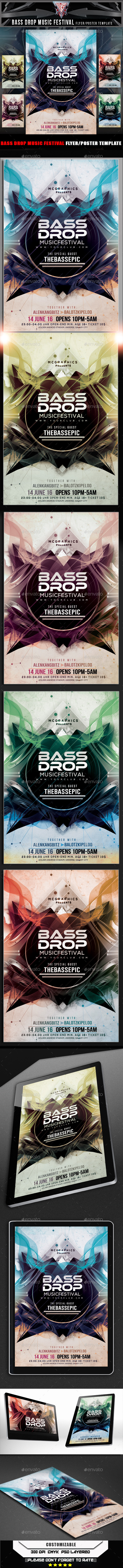 GraphicRiver Bass Drop Music Festival Flyer Template 11286783 GraphicRiver Bass Drop Music Festival Flyer Template 11286783