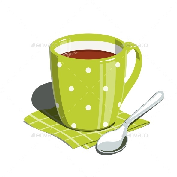 GraphicRiver Tea Cup and Spoon 11288376 GraphicRiver Tea Cup and Spoon 11288376