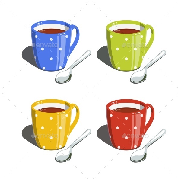 GraphicRiver Tea Cup and Spoon Set 11288502 GraphicRiver Tea Cup and Spoon Set 11288502