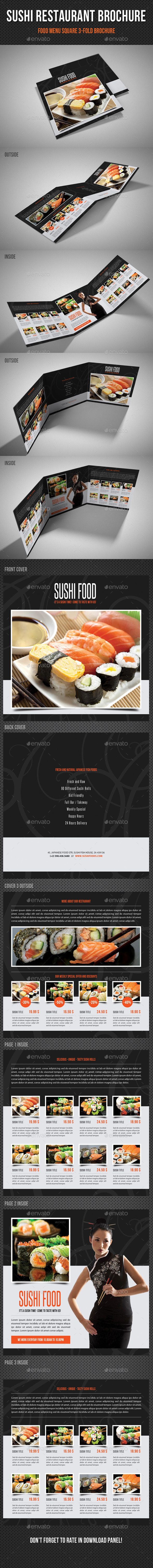 GraphicRiver Sushi Restaurant Menu Square 3-Fold Brochure 01 11290132 GraphicRiver Sushi Restaurant Menu Square 3-Fold Brochure 01 11290132