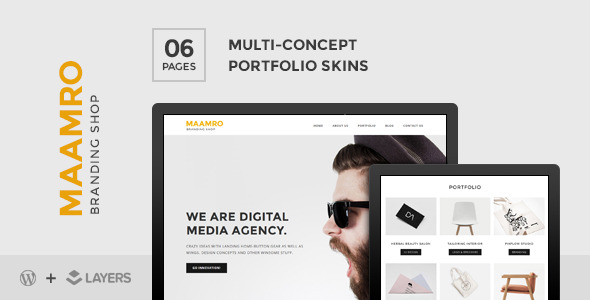 CodeCanyon Maamro Layers Style Kit Agency Portfolio Skin 11210368 CodeCanyon Maamro Layers Style Kit Agency Portfolio Skin 11210368
