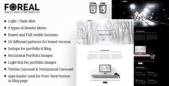 Foreal -  Minimal Business HTML5 Template