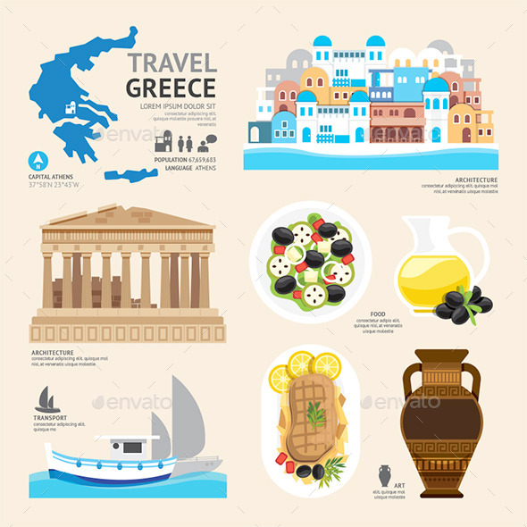 GraphicRiver Travel Concept Greece Landmark Flat Icons Design 11290954 GraphicRiver Travel Concept Greece Landmark Flat Icons Design 11290954