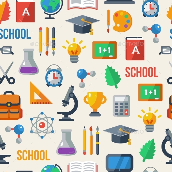 GraphicRiver Back To School Seamless Pattern 11291067 GraphicRiver Back To School Seamless Pattern 11291067