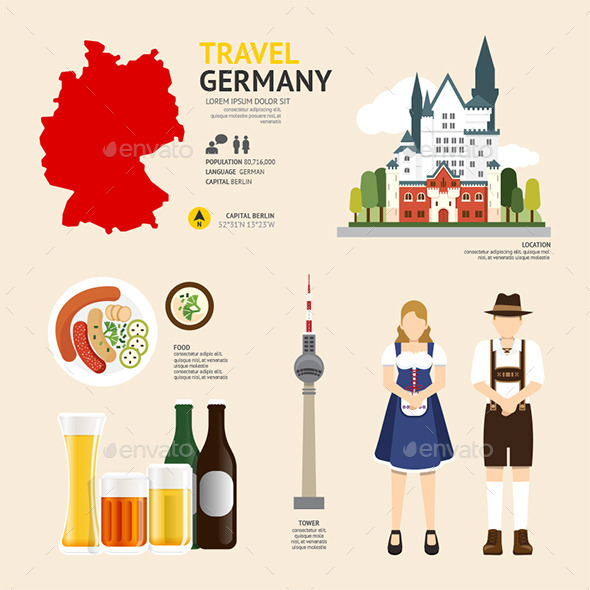 GraphicRiver Travel Concept Germany Landmark Flat Icons 11291096 GraphicRiver Travel Concept Germany Landmark Flat Icons 11291096