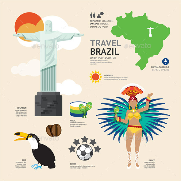 GraphicRiver Travel Concept Brazil Landmark Flat Icons 11291624 GraphicRiver Travel Concept Brazil Landmark Flat Icons 11291624