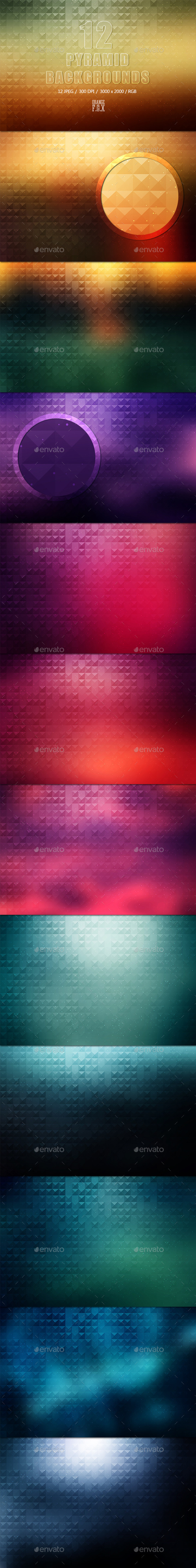 GraphicRiver 12 Pyramid Backgrounds 11292645 GraphicRiver 12 Pyramid Backgrounds 11292645