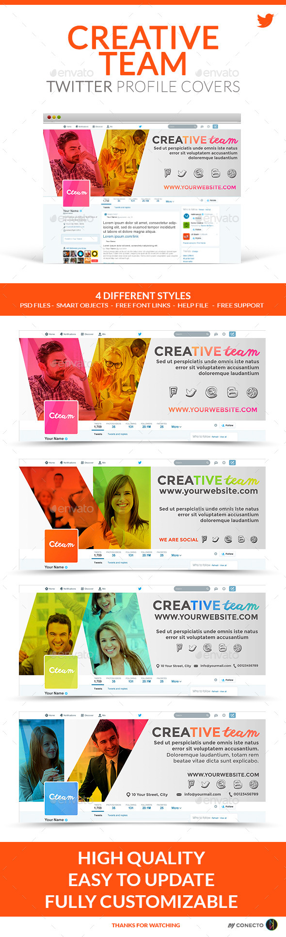 GraphicRiver Twitter Profile Covers Creative Team 11292673 GraphicRiver Twitter Profile Covers Creative Team 11292673