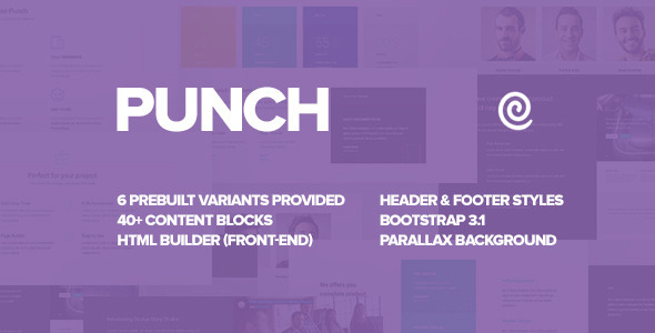 Punch - Landing Page Template with Pagebuilder